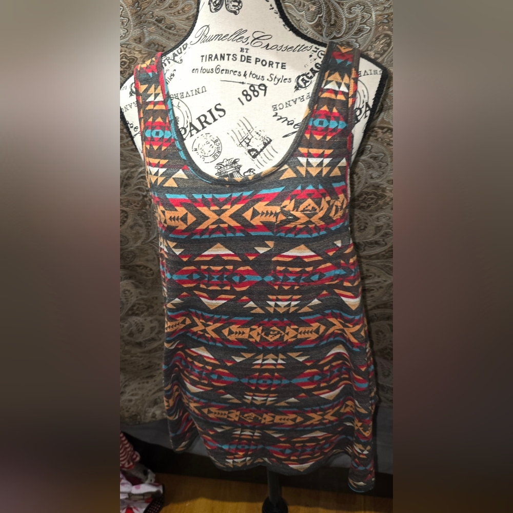 Tribal Print Sleeveless Dress